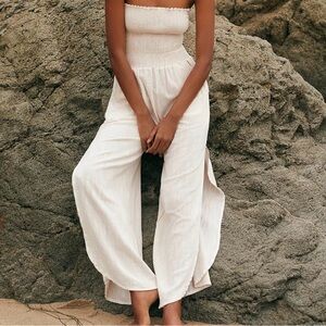 NWOT Peixoto Jumpsuit Size XL Smocked Pockets